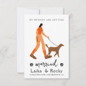 Dog Wedding Invitation Save The Date (Vorderseite)