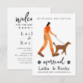 Dog Wedding Invitation Save The Date (Vorne/Hinten)