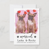 Dog Wedding Invitation Save The Date (Rückseite)