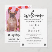 Dog Wedding Invitation Save The Date (Vorne/Hinten)
