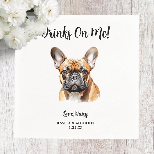 Dog Wedding Napkins Serviette