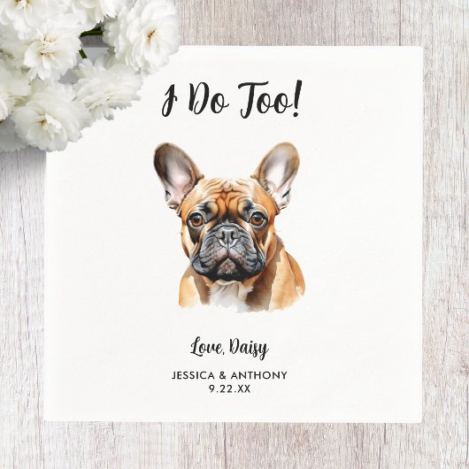 Dog Wedding Napkins Serviette