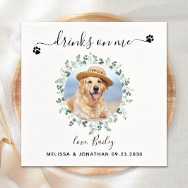 Dog Wedding Personalisiert Cocktail Serviette