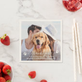 Dog Wedding Personalisiertes Foto Vielen Dank Serviette (Beispiel)