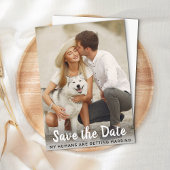 Dog Wedding Save the Date Budget Postcard