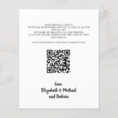Dog Wedding Save the Date Budget QR Code Card (Rückseite)