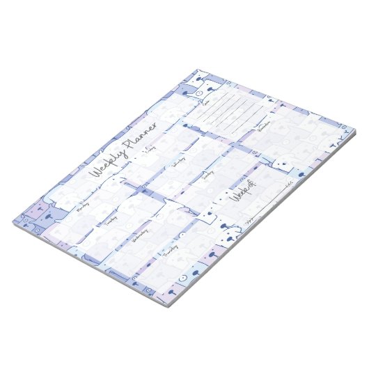 Dog Weekekly Planner Notepad Notizblock (angewinkelt)