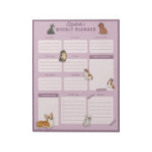 Dog Weekly Planner Sheet Notizblock (Rotiert)