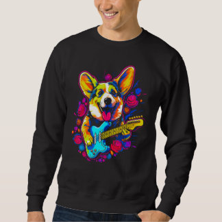 Dog Welsh Corgi Musician Sweatshirt