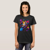Dog Welsh Corgi Space Planet Universe T-Shirt (Vorne ganz)