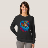 Dog Welsh Corgi Surfer T-Shirt (Vorne ganz)