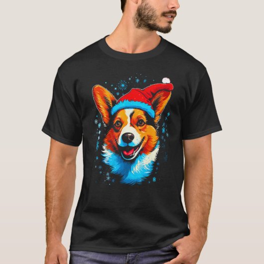 Dog Welsh Corgi Xmas T-Shirt (Vorderseite)