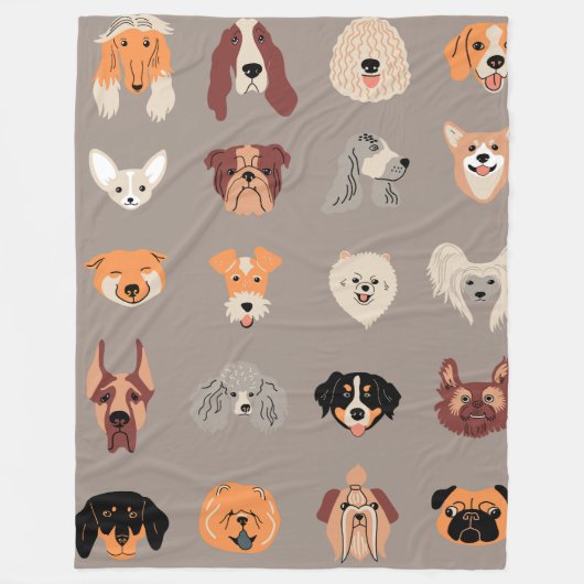 Dog Who 60x80 Fleece Blanket (Vorderseite)