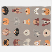 Dog Who 60x80 Fleece Blanket (Vorderseite (Horizontal))