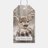 Dog Winter Snow Christmas Geschenkanhänger (Vorderseite)