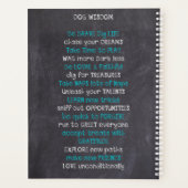 Dog Wisdom Inspiration Zitat - Dog Lover Zitat Planer (Rückseite)