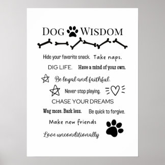 Dog Wisdom Poster