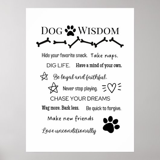 Dog Wisdom Poster (Vorne)