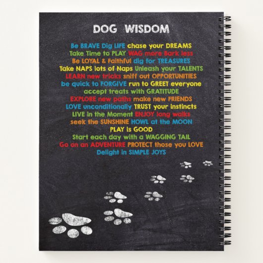 Dog Wisdom Quotes Notizblock (Rückseite)