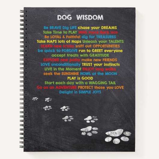 Dog Wisdom Quotes Notizblock (Vorderseite)