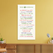 Dog Wisdom Zitat Leinwanddruck (Insitu (Wohnzimmer))