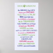 Dog Wisdom Zitat Poster (Vorne)