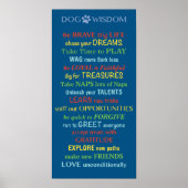 Dog Wisdom Zitat Poster (Vorne)