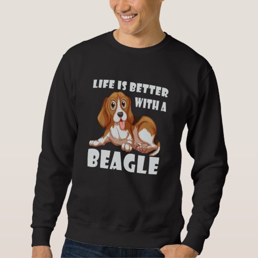 Dog With A Beagle Cute Dog Sweatshirt (Vorderseite)