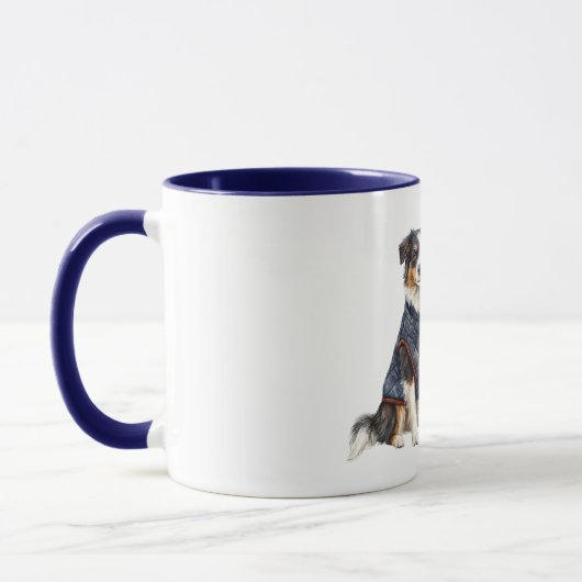 Dog with Blue Jacket Tasse (Links)