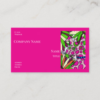 Dog with Pink Dots Company Business Cards Visitenkarte