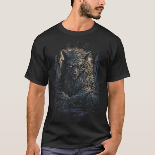 Dog Wolf Werewolf Cerberus Hellhound Mythos 5 T-Shirt (Vorderseite)