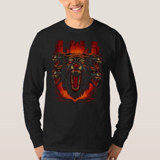 Dog Wolf Werewolf Cerberus Hellhound Mythos 5 T-Shirt (Vorderseite)