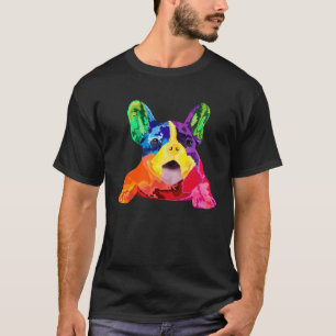 Dog Womens farbenfroh Coole französische Bulldog M T-Shirt