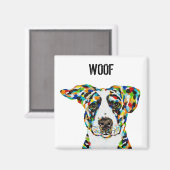 Dog Woof Magnet (Vorderseite/Rückseite)