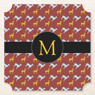 Dog Year 2018 Zodiac Birthday Monogram Choose Form Untersetzer