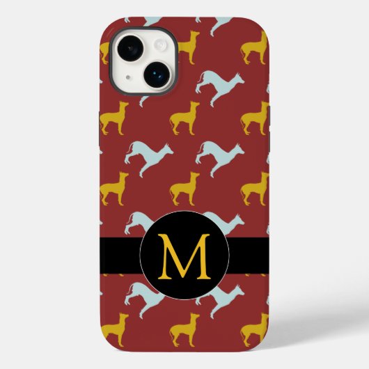 Dog Year Zodiac Birthday Monogram iPC Case-Mate iPhone Hülle (Rückseite)