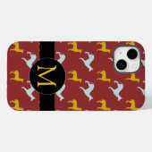 Dog Year Zodiac Birthday Monogram iPC Case-Mate iPhone Hülle (Rückseite (Horizontal))