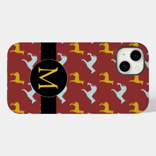 Dog Year Zodiac Birthday Monogram iPC Case-Mate iPhone Hülle (Rückseite (Horizontal))