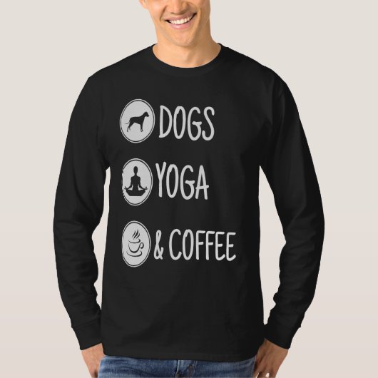 Dog yoga and coffee T-Shirt (Vorderseite)
