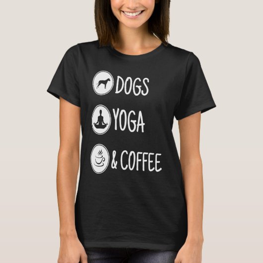 Dog yoga and coffee T-Shirt (Vorderseite)