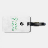 Dog Yorkshire Terrier Aquarell | Gepäckanhänger (Rückseite horizontal)