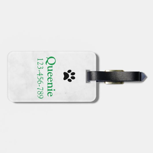 Dog Yorkshire Terrier Aquarell | Gepäckanhänger (Rückseite horizontal)