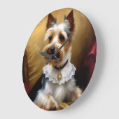 Dog Yorkshire Terrier Beauty Große Wanduhr (Winkel)
