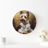 Dog Yorkshire Terrier Beauty Große Wanduhr (Zuhause)