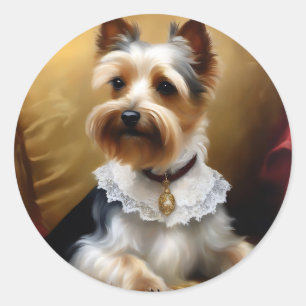 Dog Yorkshire Terrier Beauty Runder Aufkleber