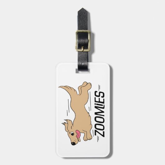 Dog Zoomies Funny Gepäckanhänger (Vorderseite vertikal)