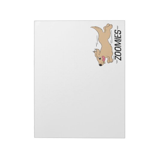 Dog Zoomies Funny Notizblock (Rotiert)