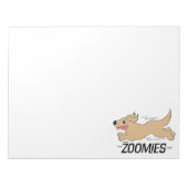 Dog Zoomies Funny Notizblock (Vorderseite)