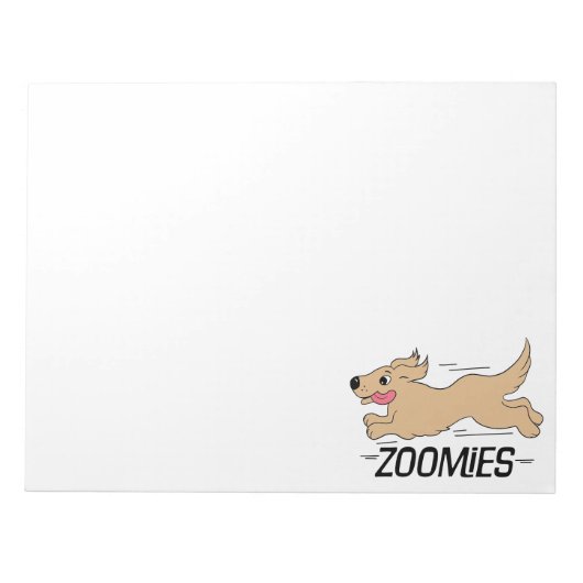 Dog Zoomies Funny Notizblock (Vorderseite)