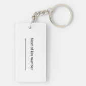 Dog-Zuhause-Alleinschlüssel Schlüsselanhänger (Rückseite)